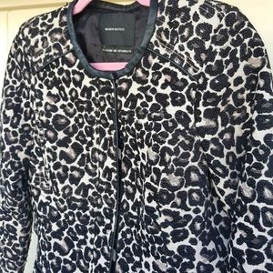 2 SCOTCH MAISON / SCOTCH & SODA LEOPARD ANIMAL PRINT SHORT JACKET